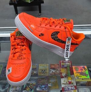 Nike Air Force 1 Low (GS) Just Do It Edition Orange Size 6.5Y  A03977-800